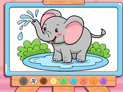 খেলা Coloring Book: Cute Baby Elephant