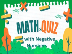 খেলা Maths Quiz with Negative Numbers