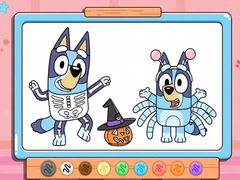 খেলা Coloring Book: Bluey Halloween Costume