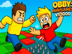 খেলা Obby: Mini-Games VS 1000