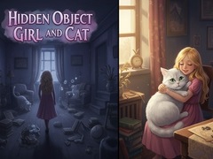 খেলা Hidden Object - Girl and Cat