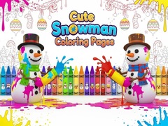 খেলা Cute Snowman Coloring Pages