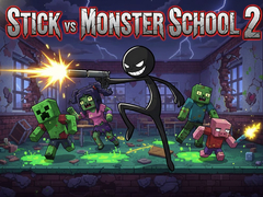 খেলা Stick vs Monster School 2