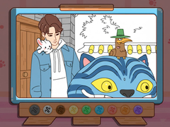 খেলা Coloring Book: Kpop Jinu & Blue Tiger