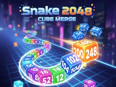 খেলা Snake 2048: Cube Merge