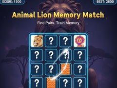খেলা Animal Lion Memory Match