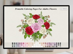 খেলা Printable Coloring Pages For Adults Flowers