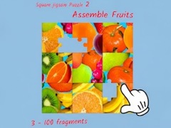 খেলা Square jigsaw Puzzle 2 - Assemble Fruits