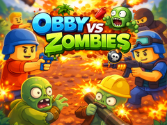 খেলা Obby vs Zombies