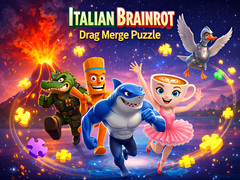খেলা Italian Brainrot Drag Merge Puzzle