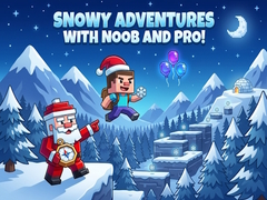 খেলা Snowy Adventures with Noob and Pro!