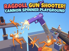 খেলা Ragdoll Gun Shooter! Cannon Spinner Playground