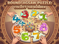 খেলা Round jigsaw Puzzle - Collect the Number