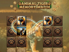 খেলা Animal Tiger Memory Match