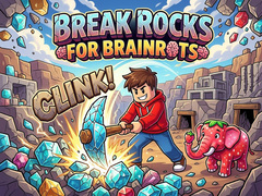 খেলা Break Rocks For Brainrots