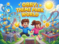 খেলা Obby: Theme Park World