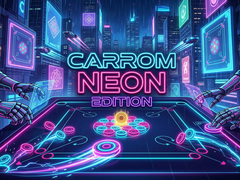 খেলা Carrom Neon Edition