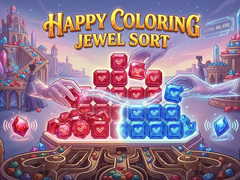 খেলা Happy Coloring Jewel Sort