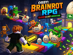 খেলা Obby: Brainrot RPG Slasher & Loot Adventure