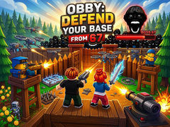 খেলা Obby: Defend your base from 67