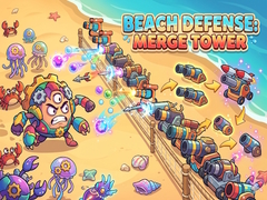 খেলা Beach Defense: Merge Tower