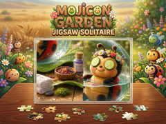 খেলা Mojicon Garden Jigsaw Solitaire!