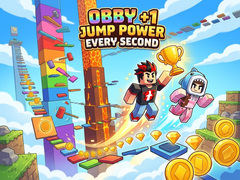 খেলা Obby +1 Jump Power Every Second