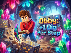 খেলা Obby: +1 Dig Per Step