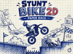 খেলা Stunt Bike 2D Paper Race