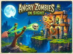 খেলা Angry Zombies in Sight