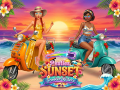 খেলা Besties Sunset Scooter Rider