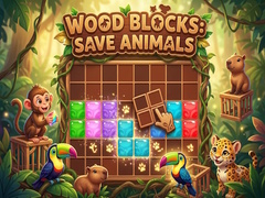 খেলা Wood Blocks: Save Animals