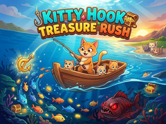 খেলা Kitty Hook Treasure Rush