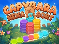 খেলা Capybara Hexa Sort