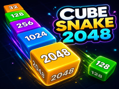 খেলা Cube Snake 2048