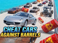 খেলা Cheat cars against barrels