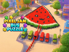 খেলা Pixel Jam Bus Puzzle: Color Sort