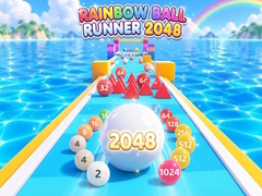 খেলা Rainbow Ball Runner 2048